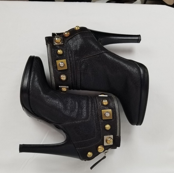 Giuseppe Zanotti Leather Ankle Boots Heels size 37 - Picture 6 of 8